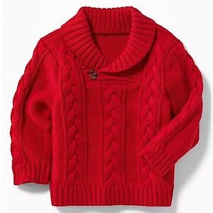 Vintage Old Navy Shawl Neck Cable Knit Infant Sweater